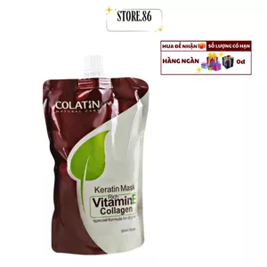 Hấp ủ, xả toc VITAMIN E COLATIN MASK 500ml hỗ trợ phục hồi tóc mềm mại mượt mà