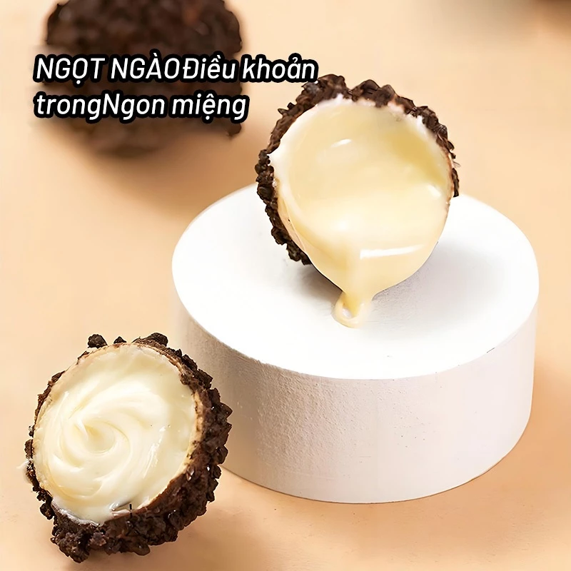 CHOCMET Bánh Trứng Nổ Socola Nhân Kem Sữa - Snack Ăn Vặt Đêm Khuya, Giòn Tan Hấp Dẫn, Quà Tặng Chất