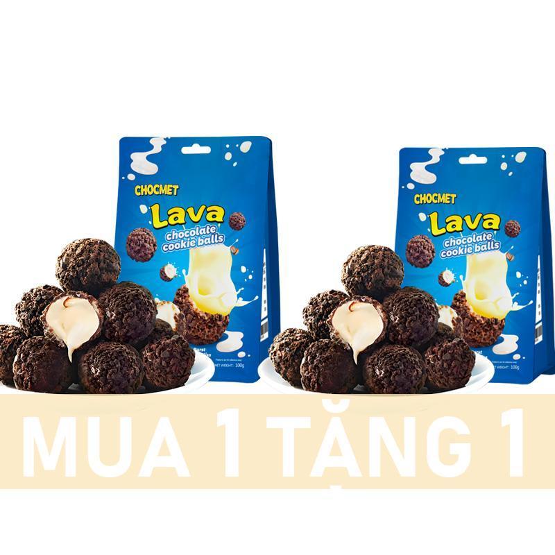 CHOCMET Bánh Trứng Nổ Socola Nhân Kem Sữa - Snack Ăn Vặt Đêm Khuya, Giòn Tan Hấp Dẫn, Quà Tặng Chất & Combo 10 Bịch 100g