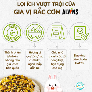 Gia vị rắc cơm Alvins 28g cho bé từ 15 tháng tuổi