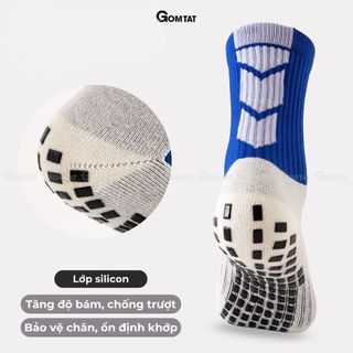 Set 5 đôi tất thể thao nam đá bóng GOMTAT, chất liệu cotton, silicon chống trượt - TIA-DB-506-CB5