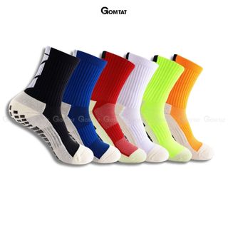 Set 5 đôi tất thể thao nam đá bóng GOMTAT, chất liệu cotton, silicon chống trượt - TIA-DB-506-CB5