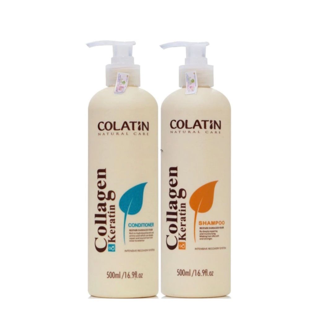 Combo dầu gội COLATIN  size: 500ml -1000ml hỗ trợ giúp tóc mềm mại mượt mà giảm gãy rụng, giảm gàu