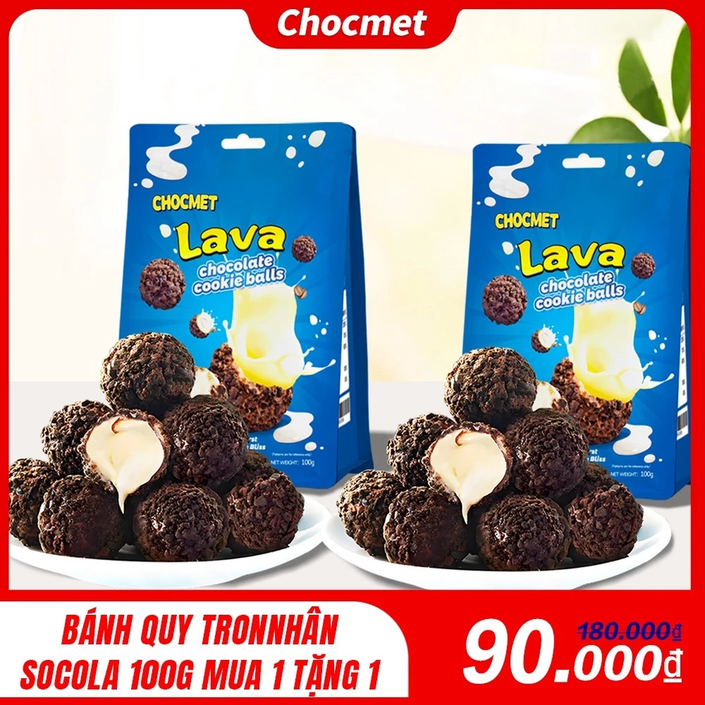 CHOCMET Bánh Trứng Nổ Socola Nhân Kem Sữa - Snack Ăn Vặt Đêm Khuya, Giòn Tan Hấp Dẫn, Quà Tặng Chất