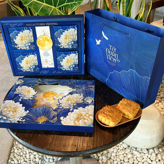 [QUÀ TẶNG HAI HỘP CON TRUNG THU] SET 3 HỘP BÁNH TRUNG THU CAO CẤP, MỚI 2025