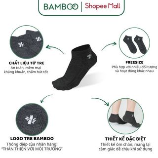 Tất sợi tre cổ thấp Bamboo chất liệu cao cấp, co giãn 4 chiều mát mẻ mùa hè ấm áp mùa đông