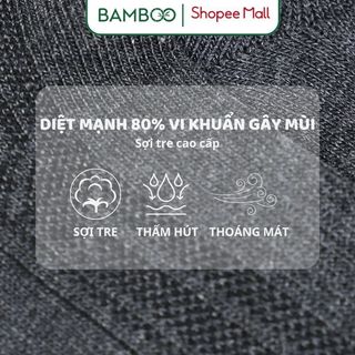 Tất sợi tre cổ thấp Bamboo chất liệu cao cấp, co giãn 4 chiều mát mẻ mùa hè ấm áp mùa đông
