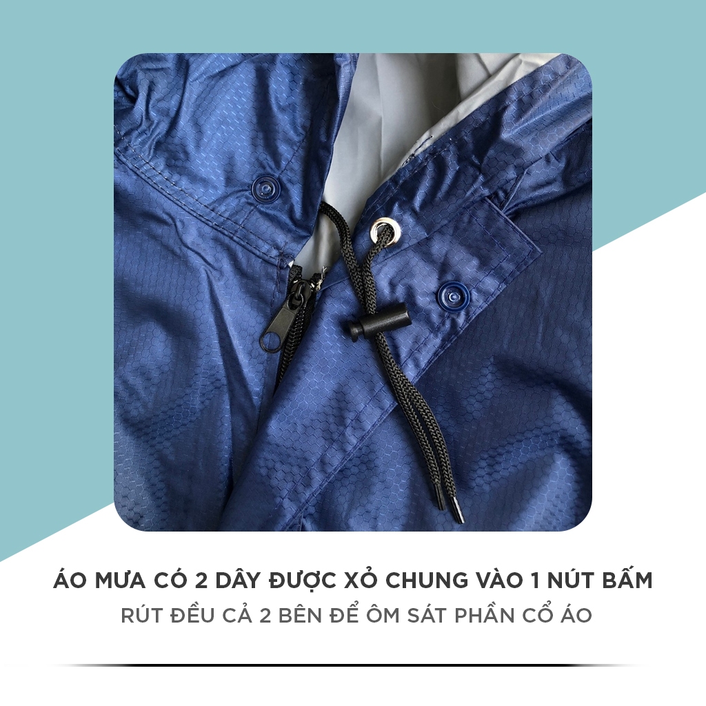 [Loại tốt] Áo Mưa Dây Kéo và Bít Vải Dù Tổ Ong (Giá sỉ, Cao Cấp, Nhiều màu tùy chọn, hàng có sẵn) - Hàng Xưởng Việt Nam