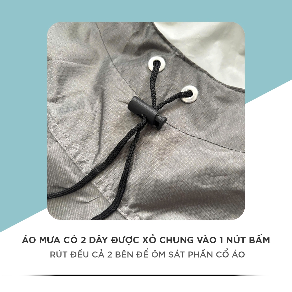 [Loại tốt] Áo mưa BÍT - Áo mưa kín vải dù siêu bền (Hàng cao cấp xưởng Việt Nam)
