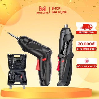 Máy Bắn Vít Điện Cầm Tay 48 Chi Tiết Sạc Pin, Thay Thế Tua Vít Thường, Siết Ốc Nhanh Gấp 5 Lần