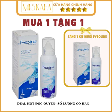 Xịt Fysoline Isotonic Spray, Xịt muối biển Pháp Fysoline 100ml dung dịch nước muối biển đẳng trương