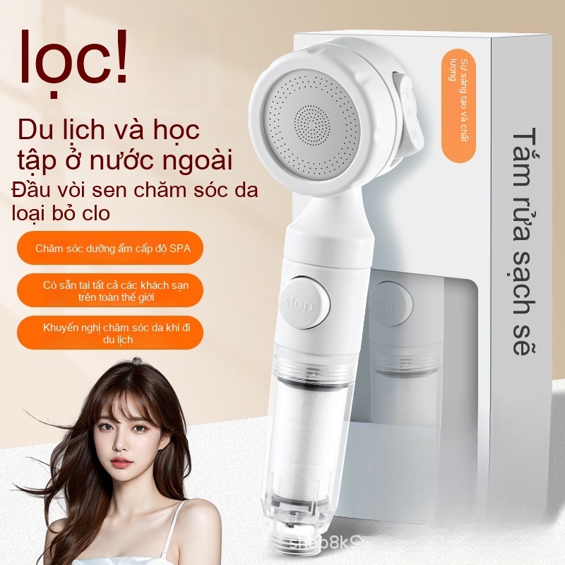 Bộ lọc đầu vòi hoa sen cầm tay Máy phun vòi hoa sen cầm tay 3 chế độ phun nước cho du lịch