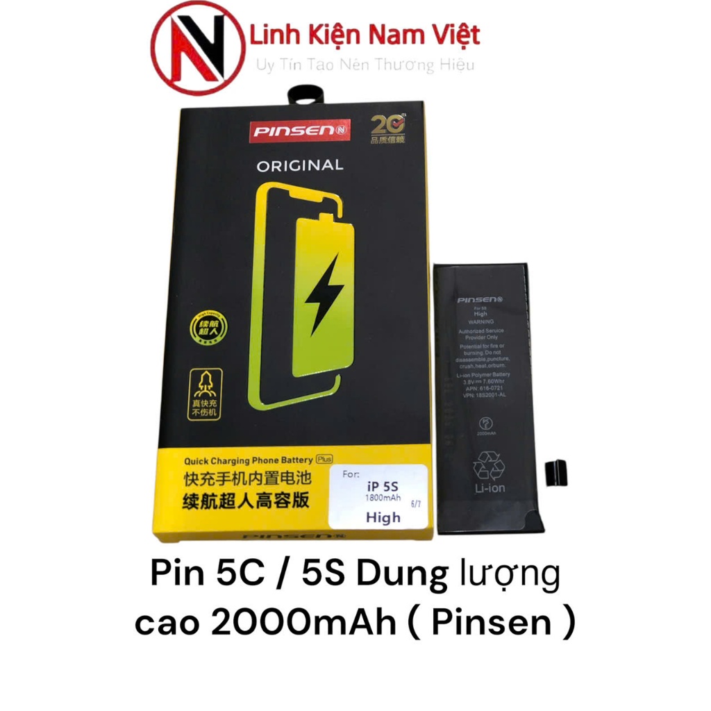 Pin 5S / Pin 5C,/ Pin 6S Plus / Pin, 7G Dung Lượng Cao ( Pinsen ...