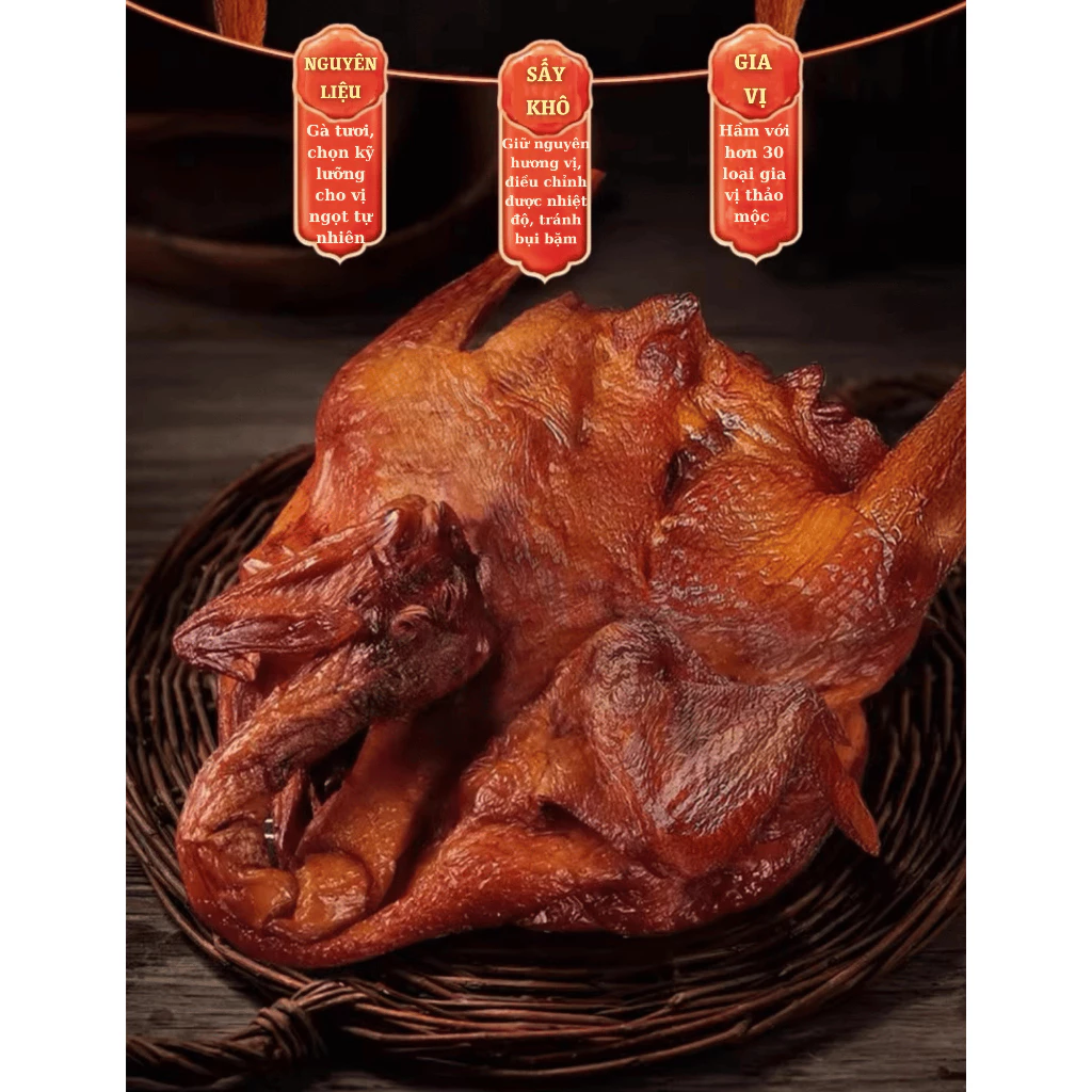 Gà sấy khô MINH CHÂU FOOD Gà nguyên con hương vị tê cay, gà sốt cay, đồ ăn vặt Snack Thức Ăn