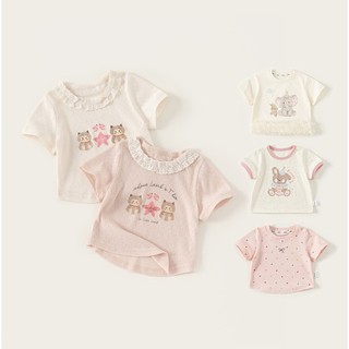 𝐀𝐩𝐫𝐢𝐥 𝐛𝐞́𝐛𝐞́ - MBang Tổng hợp áo thun cotton bé gái co giãn mát mẻ dễ thương mùa hè