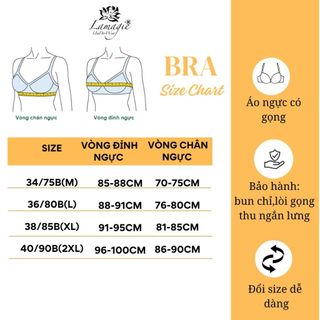 Áo Ngực Bản To ADH-99 Lamagie/Ôm Mỡ Lưng Nách Nâng Ngực Đẹp/Không Lộ Dấu Áo/Phù Hợp Vòng 1 Vừa Và Nhỏ