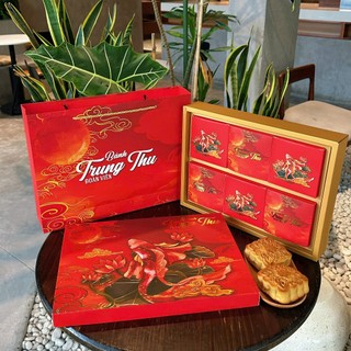 [QUÀ TẶNG HAI HỘP CON TRUNG THU] SET 3 HỘP BÁNH TRUNG THU CAO CẤP, MỚI 2025