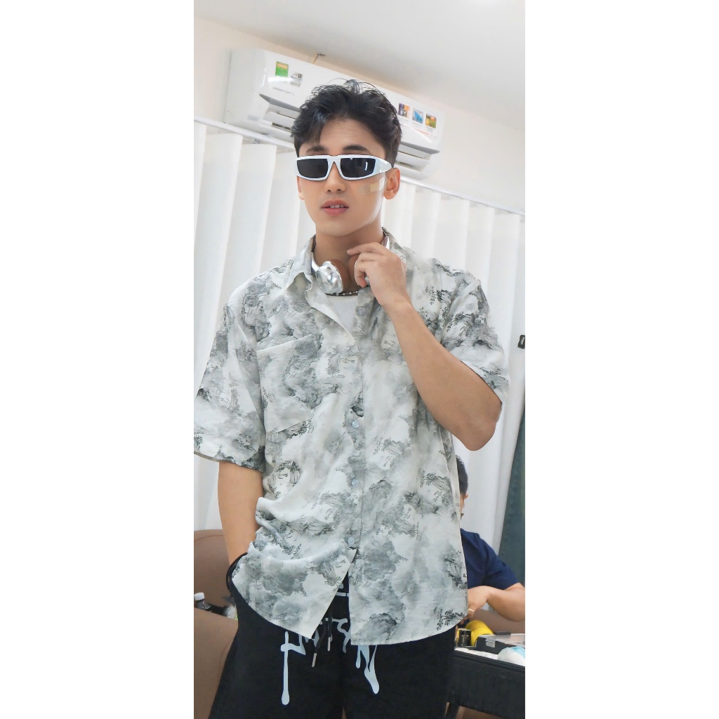 Áo Sơ mi Tay lỡ MISTCAPE Silk Linen ICVCVNI Unisex Shirt Có cổ