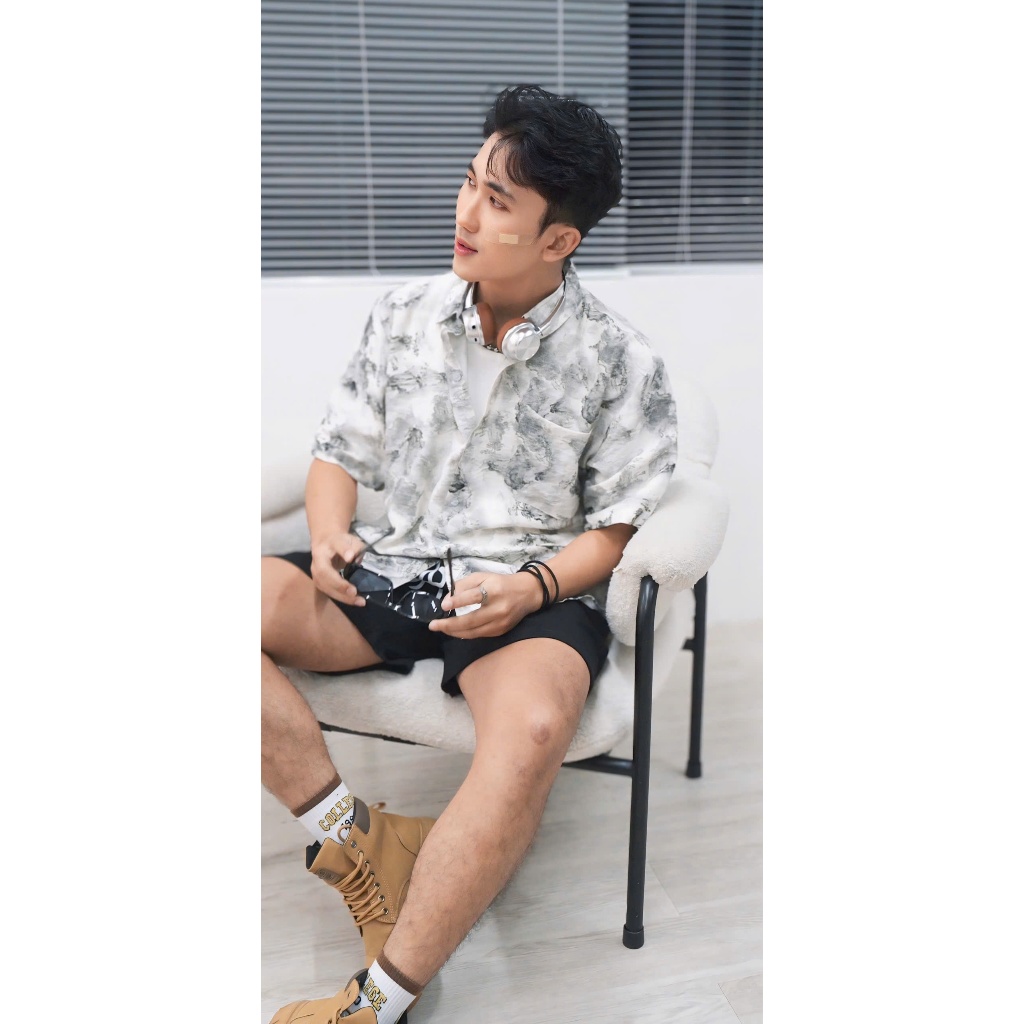 Áo Sơ mi Tay lỡ MISTCAPE Silk Linen ICVCVNI Unisex Shirt Có cổ