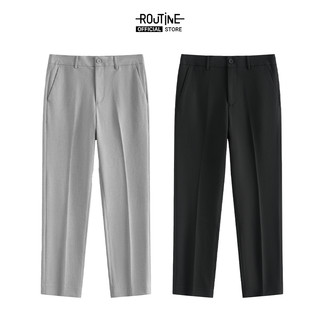 Quần Tây Nam Dài Trơn Form Slim Cropped - Routine 10F24PFO041R1