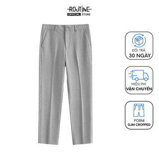 Quần Tây Nam Dài Trơn Form Slim Cropped - Routine 10F24PFO041R1
