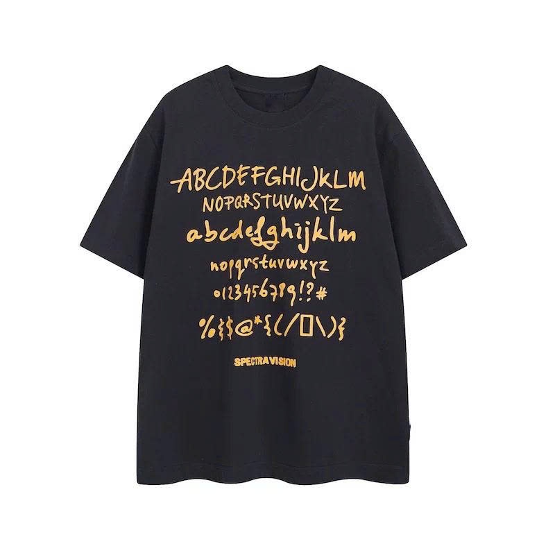 Áo thun Stee Cổ tròn ALPHABET Localbrand ICVCVNI Unisex Cotton