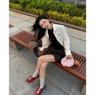 Giày thời trang nữ da PU tổng hợp dệt vải đế cao su dễ thương đáng yêu trẻ trung năng động