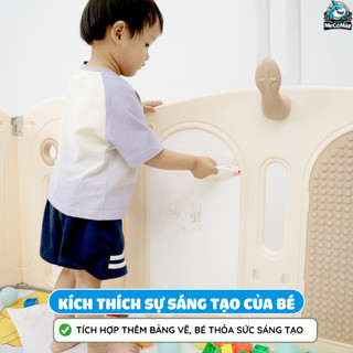 Bộ Quây Cũi Nhựa Full PAKEY Moon House Đa Dạng Trò Chơi Thú Vị Cho Bé, Quây Nhựa Dày Dặn Bảo Hành 1 Năm