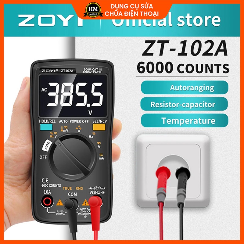 Đồng hồ vạn năng ZOYI ZT102A 3W cầm tay