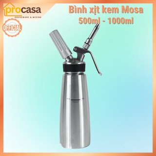 Binh xịt kem tươi Mosa 500ml - 1000ml (0.5 lít và 1 lít)