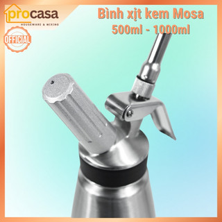 Binh xịt kem tươi Mosa 500ml - 1000ml (0.5 lít và 1 lít)