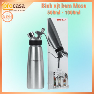 Binh xịt kem tươi Mosa 500ml - 1000ml (0.5 lít và 1 lít)
