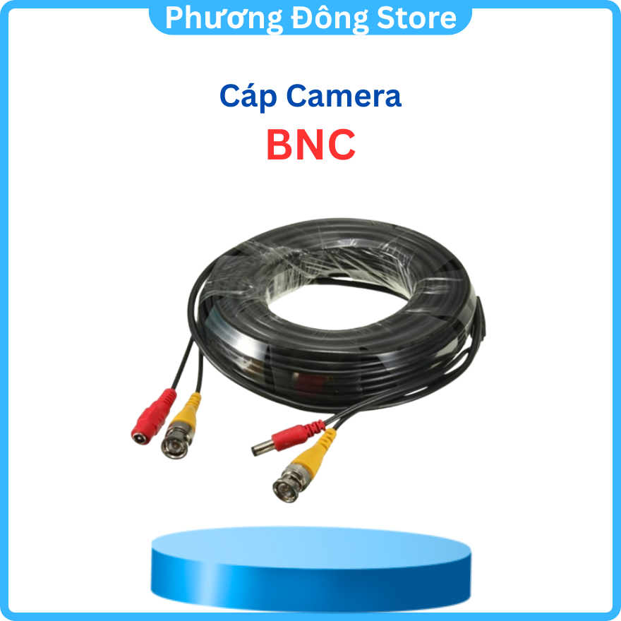 Cáp Camera TVI bấm sẵn 2 đầu kèm nguồn và đầu BNC | Shopee Việt Nam