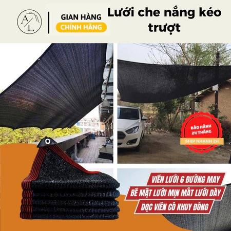 Lưới che nắng ngoài trời  có móc treo - Lưới che nắng kéo trượt Đài Loan - Tằng kèm móc A01