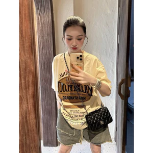 Áo Thun Chữ Phối Sơn Vẽ Form Rộng Áo Phông Unisex Nam Nữ