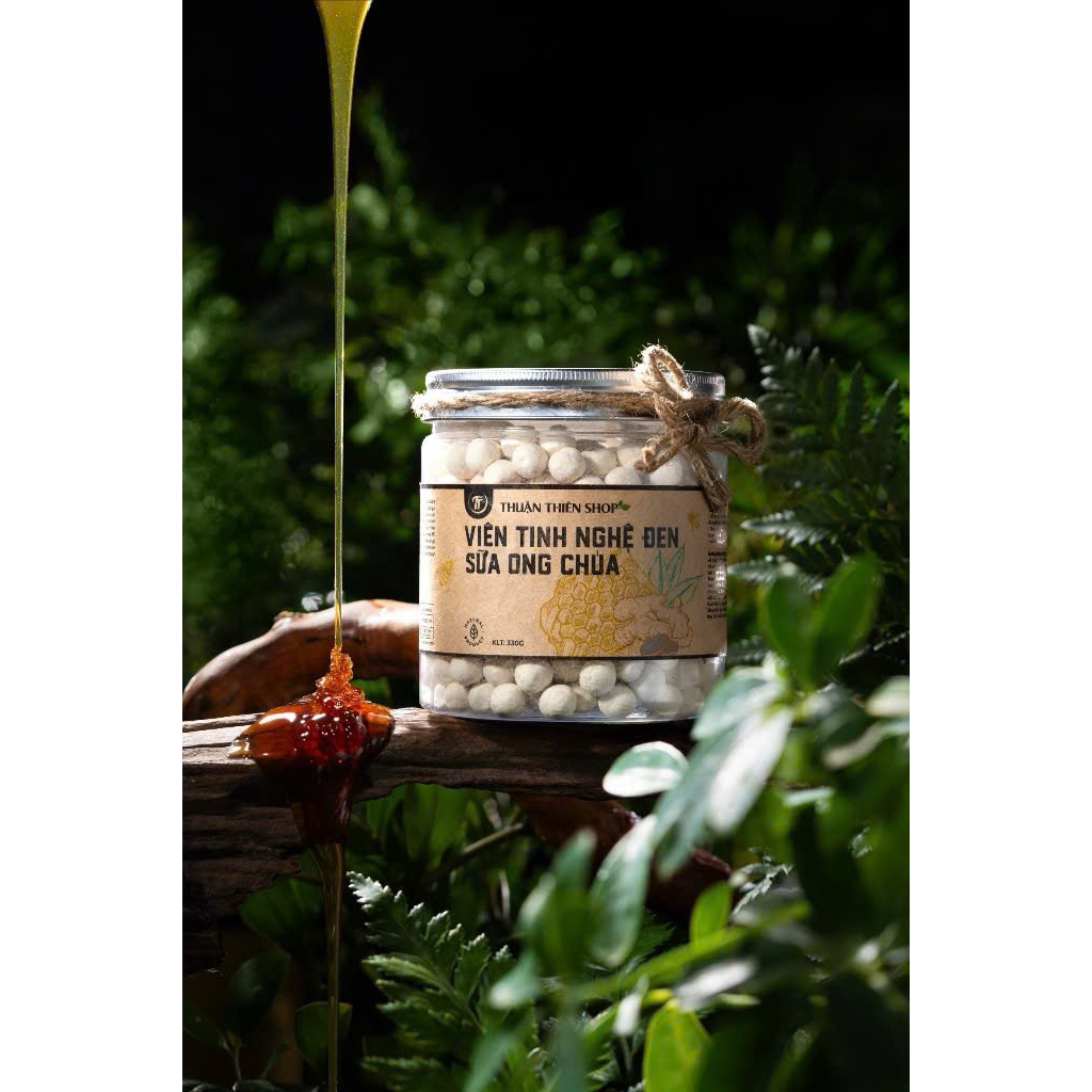 Viên tinh nghệ đen mật ong và sữa ong chúa vị ngọt dễ ăn