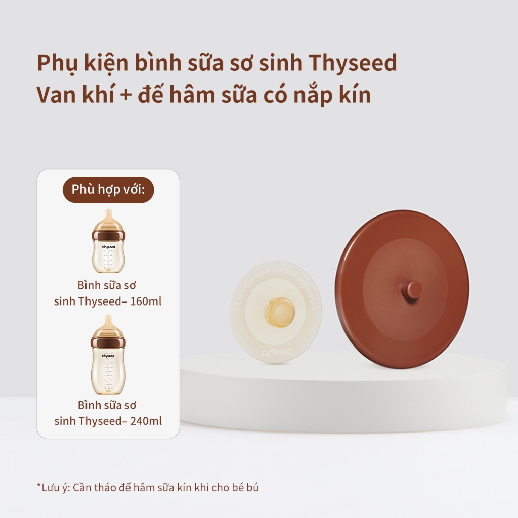 Bộ phụ kiện van khí kèm đế hâm sữa cho bình sữa trẻ sơ sinh Thyseed