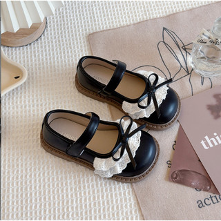 Sz 21-30 Giày Búp Bê Nơ Ren Phong Cách Vintage Cho Bé Gái K108