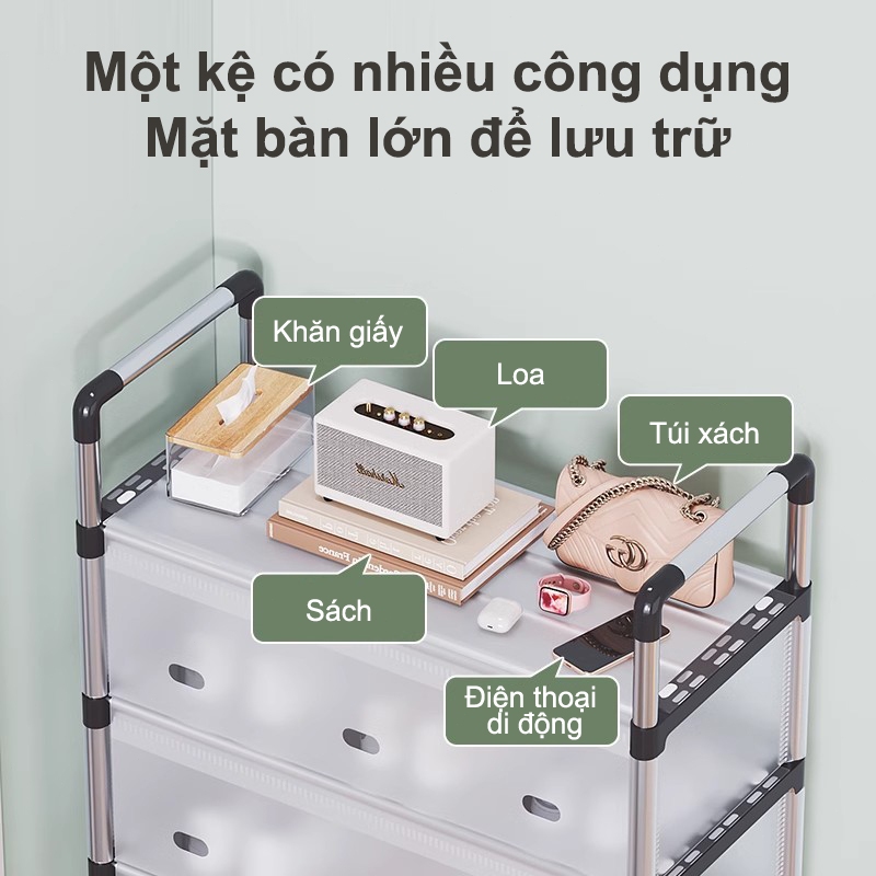 𝐎𝐥𝐢𝐟𝐞 Kệ Inox 5 Tầng Có Vách Ngăn Chắn Bụi, Giá Inox Để Giày Dép 5 Tầng Có Nắp Đậy, Tủ Giày Mới