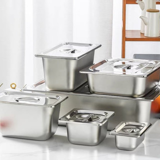 Nắp khay Nắp inox Có khoét lỗ đựng thạch topping trà sữa chất liệu inox nhiều kích thước Chubby Chef