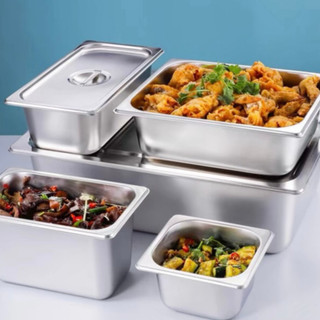 Nắp khay Nắp inox Có khoét lỗ đựng thạch topping trà sữa chất liệu inox nhiều kích thước Chubby Chef