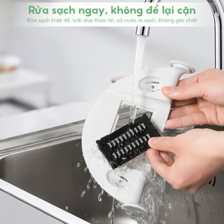 Máy cắt lát rau củ đa chức năng Dụng cụ nhà bếp Máy hủy tài liệu Máy thái lát có giỏ Trái cây Khoai tây Xay cà rốt mới