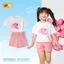 Áo thun in hình bé gái 2-9 tuổi YODY in hình mickey thun cotton mát mẻ GKTS25S264