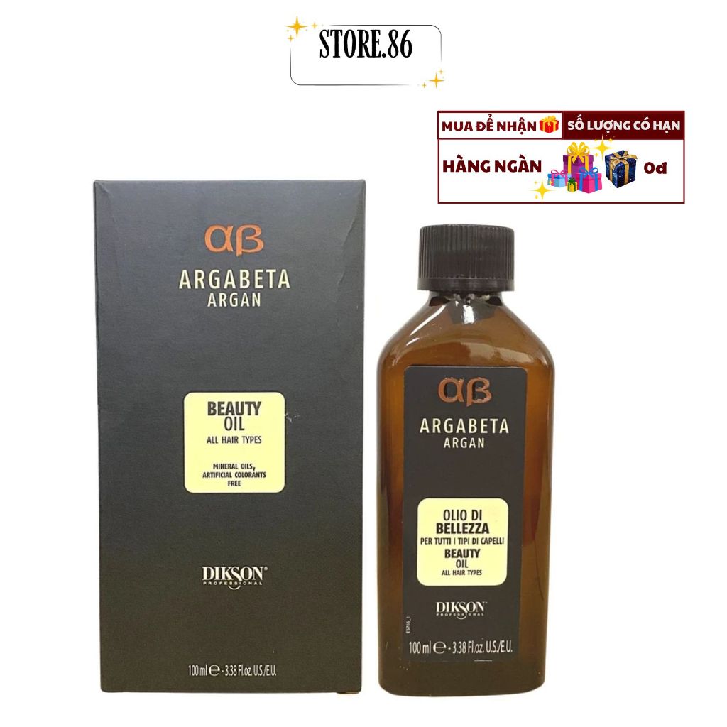 Tinh Dầu Dưỡng Tóc DIKSON Argabeta Argan Beauty Oil 30ml - 100ml |Phục Hồi Tóc Khô Xơ, Mềm Mượt Chuẩn Salon