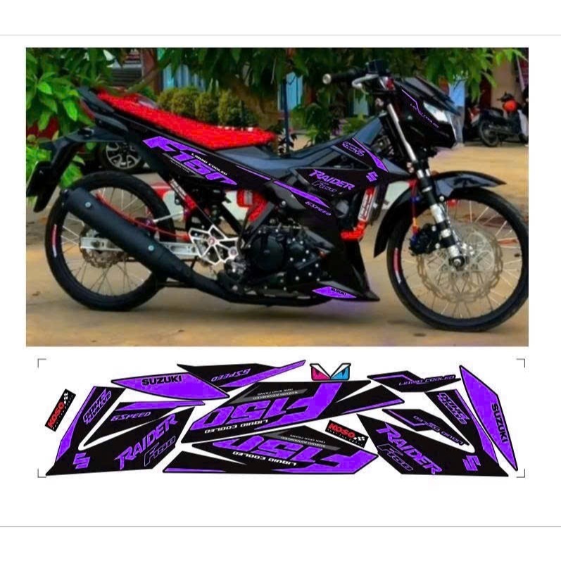 Tem rời RAIDER  F150 cao cấp chất liệu in 3 lớp chống nước không phai màu nhãn dán.