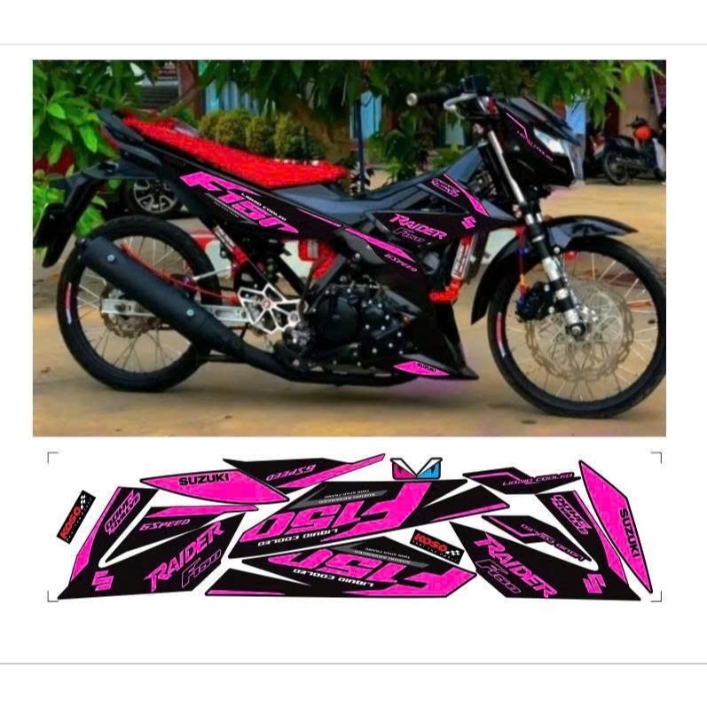 Tem rời RAIDER  F150 cao cấp chất liệu in 3 lớp chống nước không phai màu nhãn dán.