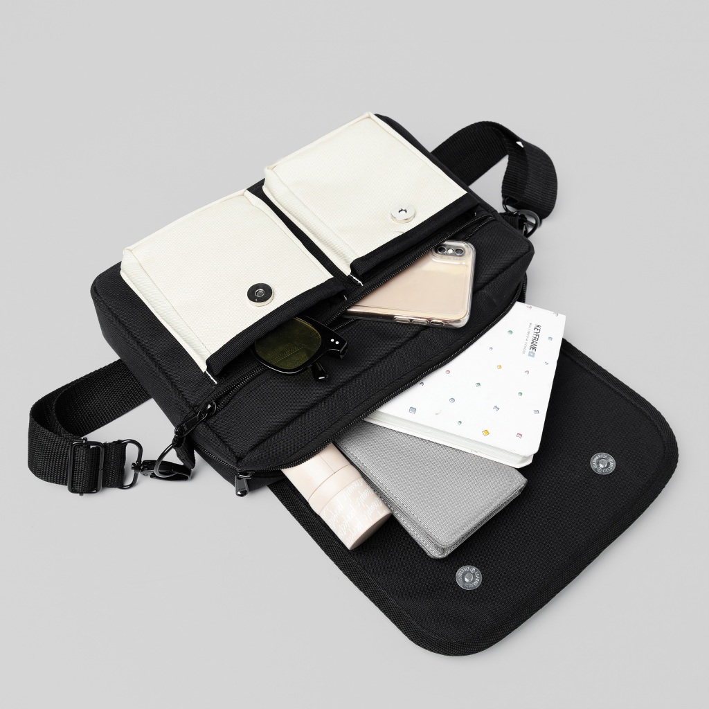 Túi Vải đeo chéo BRANDON Canvas Thời Trang Cao Cấp Nam Nữ Đựng Ipad ĐI Học Đi Làm | M Studio