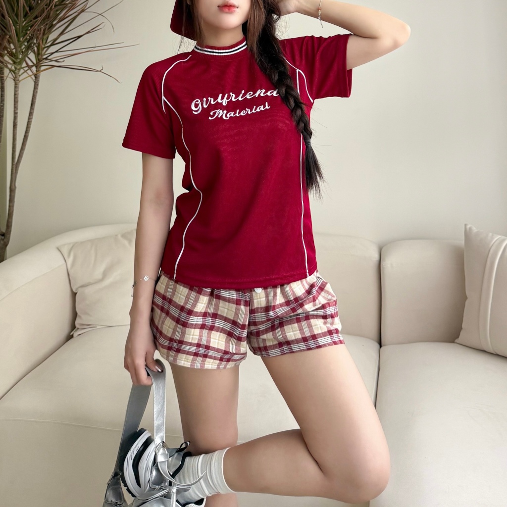[CÓ TÁCH SET] BABY TEE WAFFLE LOGO THÊU GIRL FRIEND FFCLUB MIX