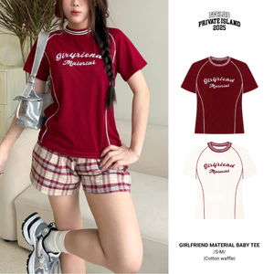 BABY TEE WAFFLE LOGO THÊU GIRL FRIEND FFCLUB MIX
