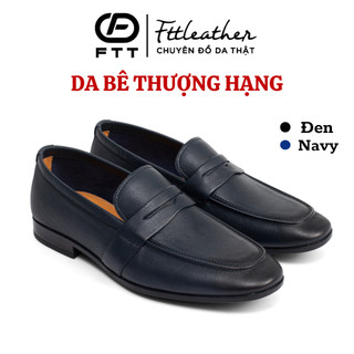 Giày lười nam da bê thượng hạng không nhăn FTTLeather,giày tây nam êm chân da mềm không gãy mũi F901